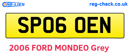SP06OEN are the vehicle registration plates.