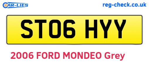 ST06HYY are the vehicle registration plates.