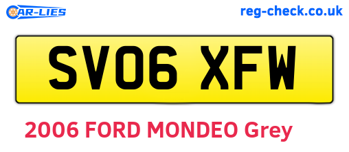 SV06XFW are the vehicle registration plates.