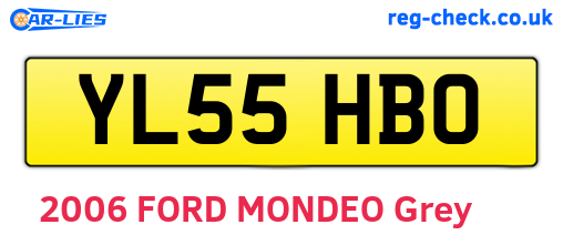 YL55HBO are the vehicle registration plates.