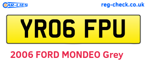 YR06FPU are the vehicle registration plates.