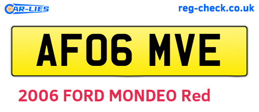AF06MVE are the vehicle registration plates.