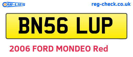 BN56LUP are the vehicle registration plates.