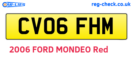 CV06FHM are the vehicle registration plates.