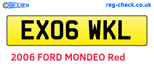 EX06WKL are the vehicle registration plates.