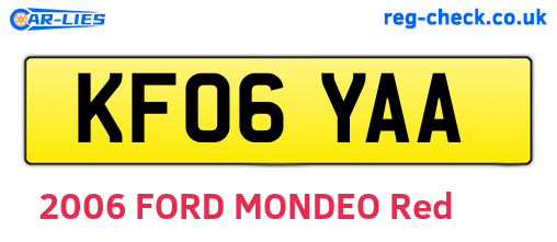 KF06YAA are the vehicle registration plates.