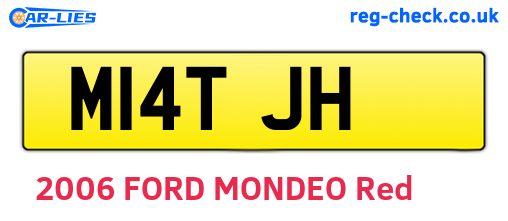 M14TJH are the vehicle registration plates.