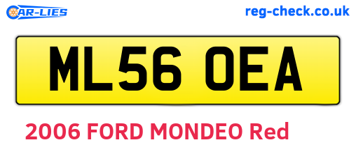 ML56OEA are the vehicle registration plates.