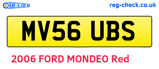 MV56UBS are the vehicle registration plates.