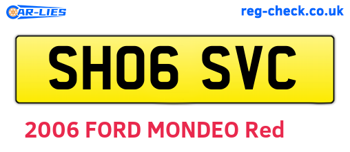SH06SVC are the vehicle registration plates.