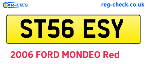 ST56ESY are the vehicle registration plates.