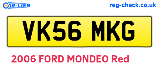 VK56MKG are the vehicle registration plates.