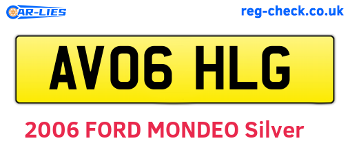 AV06HLG are the vehicle registration plates.