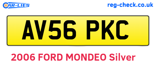 AV56PKC are the vehicle registration plates.