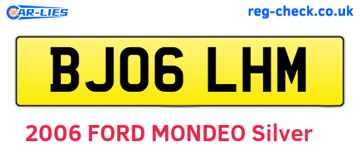 BJ06LHM are the vehicle registration plates.