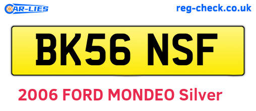 BK56NSF are the vehicle registration plates.