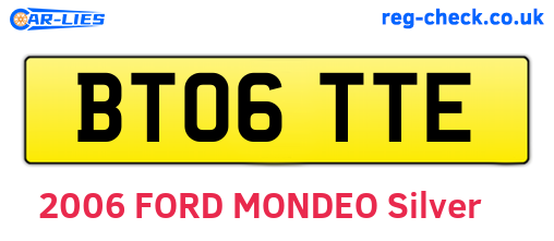 BT06TTE are the vehicle registration plates.