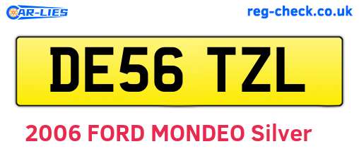 DE56TZL are the vehicle registration plates.