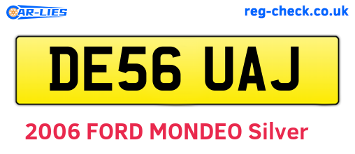 DE56UAJ are the vehicle registration plates.