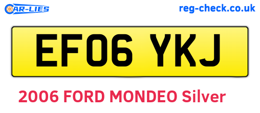 EF06YKJ are the vehicle registration plates.