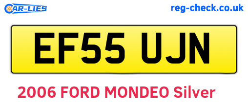 EF55UJN are the vehicle registration plates.