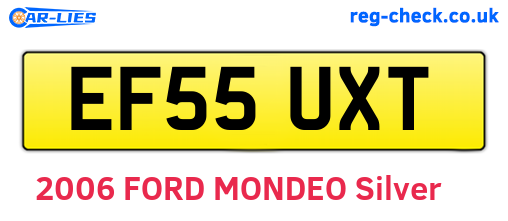 EF55UXT are the vehicle registration plates.