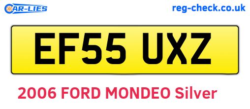 EF55UXZ are the vehicle registration plates.