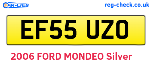 EF55UZO are the vehicle registration plates.