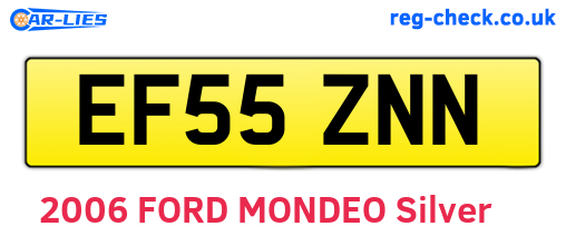EF55ZNN are the vehicle registration plates.
