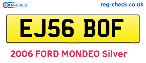 EJ56BOF are the vehicle registration plates.