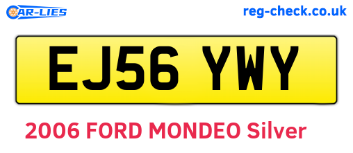 EJ56YWY are the vehicle registration plates.