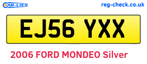 EJ56YXX are the vehicle registration plates.