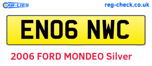 EN06NWC are the vehicle registration plates.
