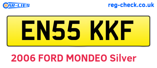 EN55KKF are the vehicle registration plates.