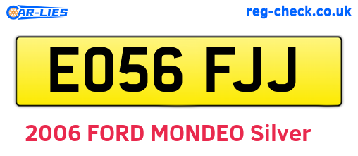 EO56FJJ are the vehicle registration plates.