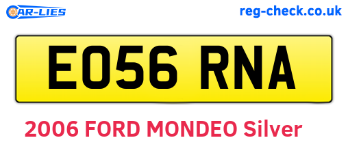 EO56RNA are the vehicle registration plates.