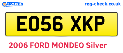EO56XKP are the vehicle registration plates.