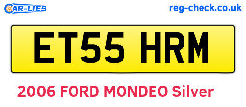 ET55HRM are the vehicle registration plates.