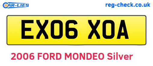 EX06XOA are the vehicle registration plates.