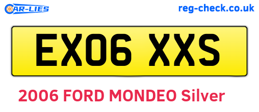 EX06XXS are the vehicle registration plates.