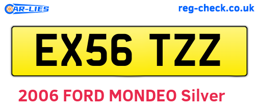 EX56TZZ are the vehicle registration plates.