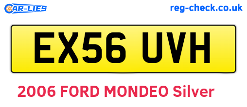 EX56UVH are the vehicle registration plates.