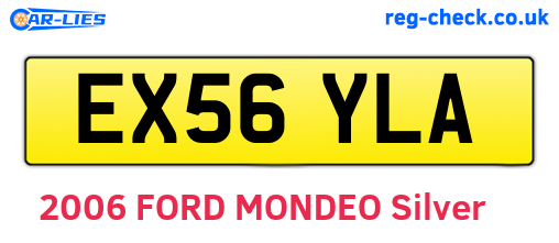 EX56YLA are the vehicle registration plates.