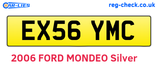 EX56YMC are the vehicle registration plates.