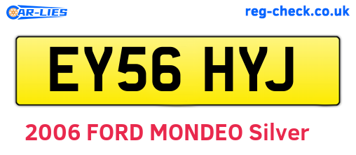 EY56HYJ are the vehicle registration plates.