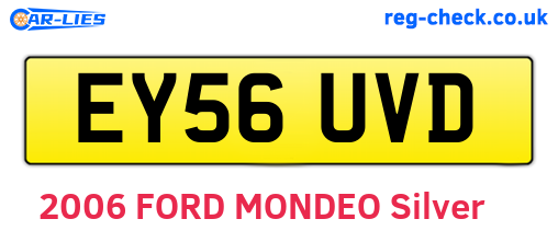 EY56UVD are the vehicle registration plates.