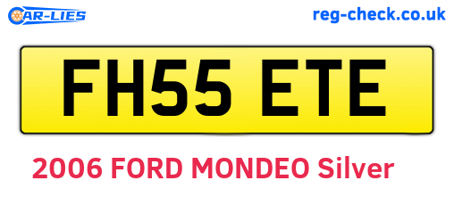 FH55ETE are the vehicle registration plates.