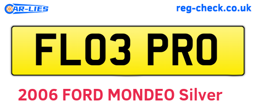 FL03PRO are the vehicle registration plates.