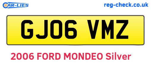 GJ06VMZ are the vehicle registration plates.
