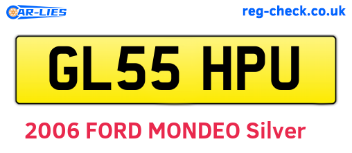 GL55HPU are the vehicle registration plates.